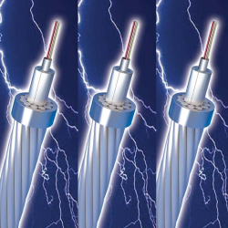 Lightning Resistant Central Stainless Steel Tube OPGW with Compressed Wires