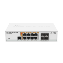 CRS112-8P-4S-IN eight Gigabit RJ45 port PoE switch